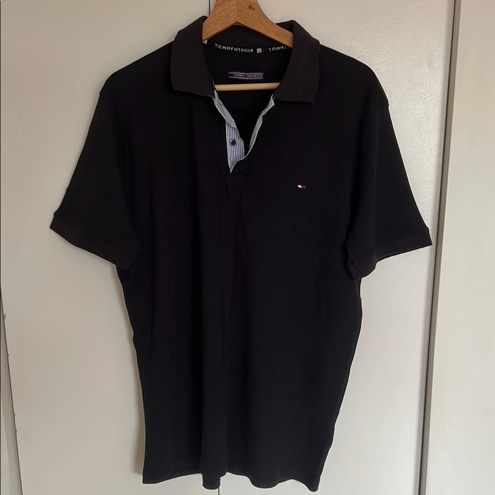 Tommy Hilfiger 100% Cotton Slim Stretch Fit Navy Polo Shirt XL/XXL
